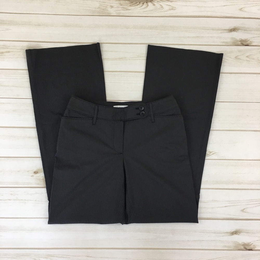 Gray pinstripe trouser grey Ann Taylor LOFT